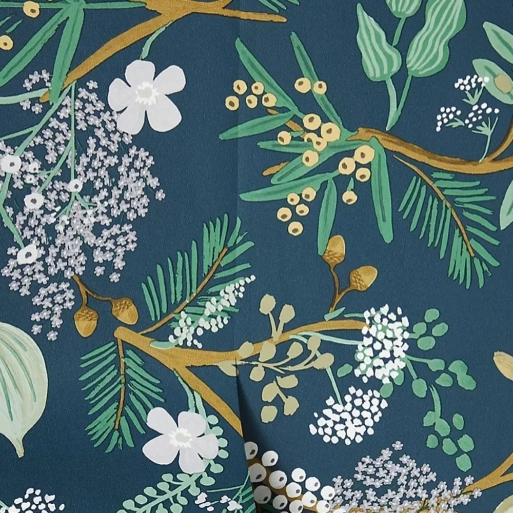 New Anthropologie Rifle Company Juniper Forest Wallpaper Navy one Roll